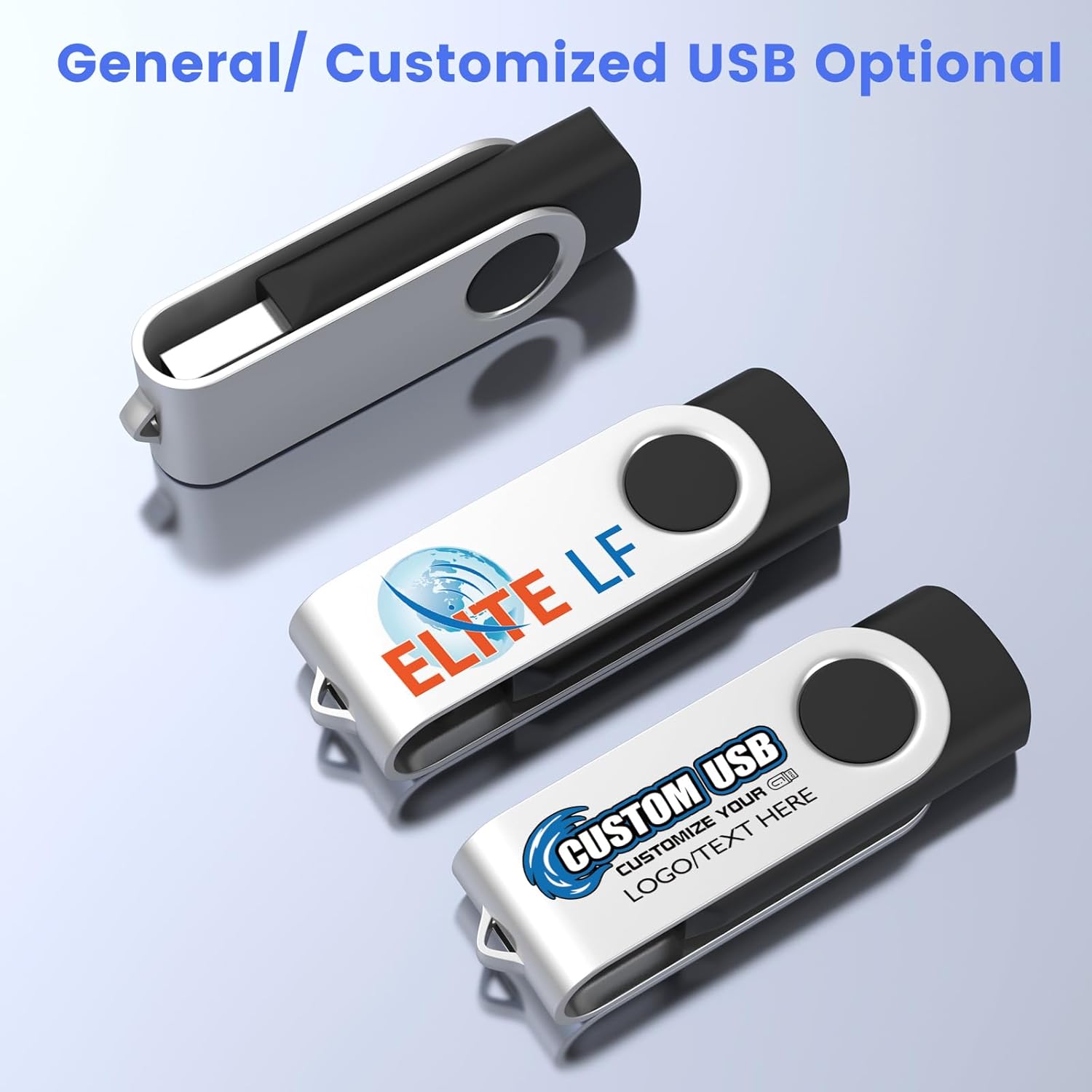 ABLAZE 128MB Flash Drive 20 Pack, USB 2.0 Memory Stick with Lanyards Swivel Thumb Drives Bulk Pendrive U Disk for Data Storage (Mixcolors) - Image 8