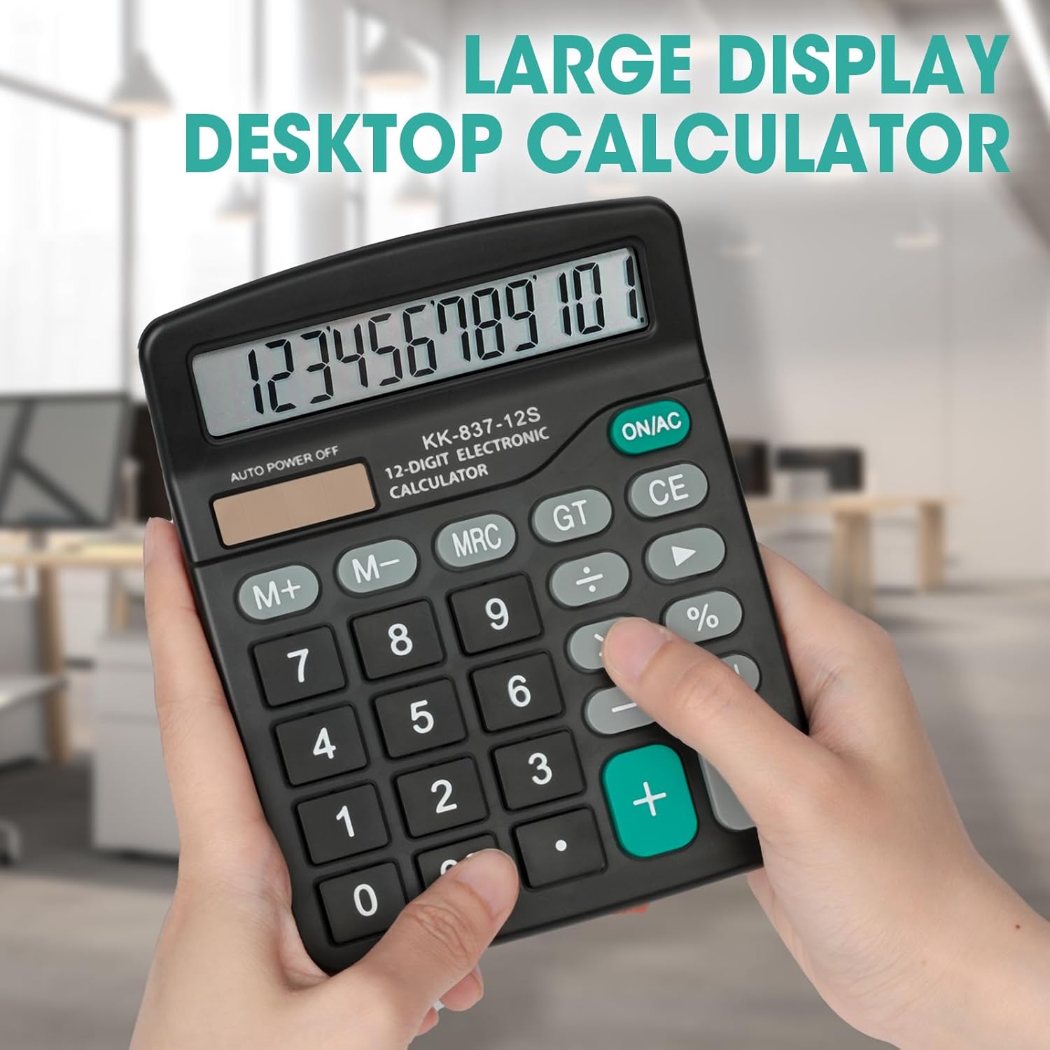 8 Pack Calculator Bulk, 12 Digits Calculators Desktop with Large LCD Display and Sensitive Butto, Solar and Battery Dual Power, Desk Calculator for Office, School, Home - Image 6