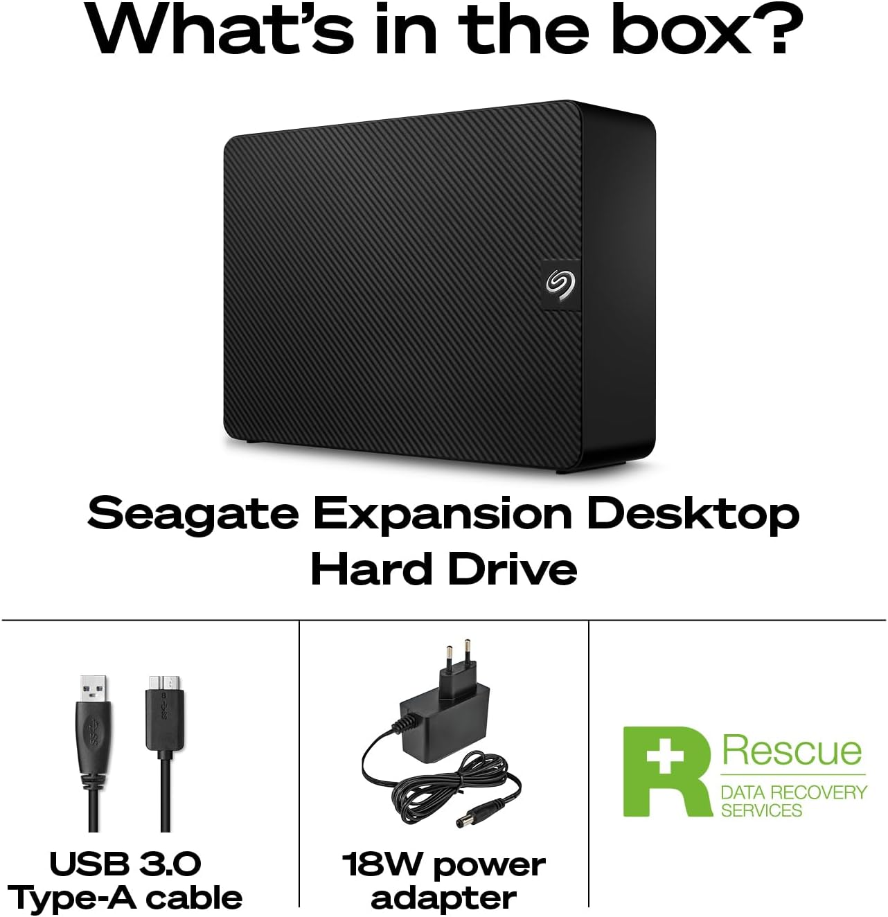 Seagate Expansion 8TB External Hard Drive HDD - USB 3.0, with Rescue Data Recovery Services (STKP8000400) - Image 2
