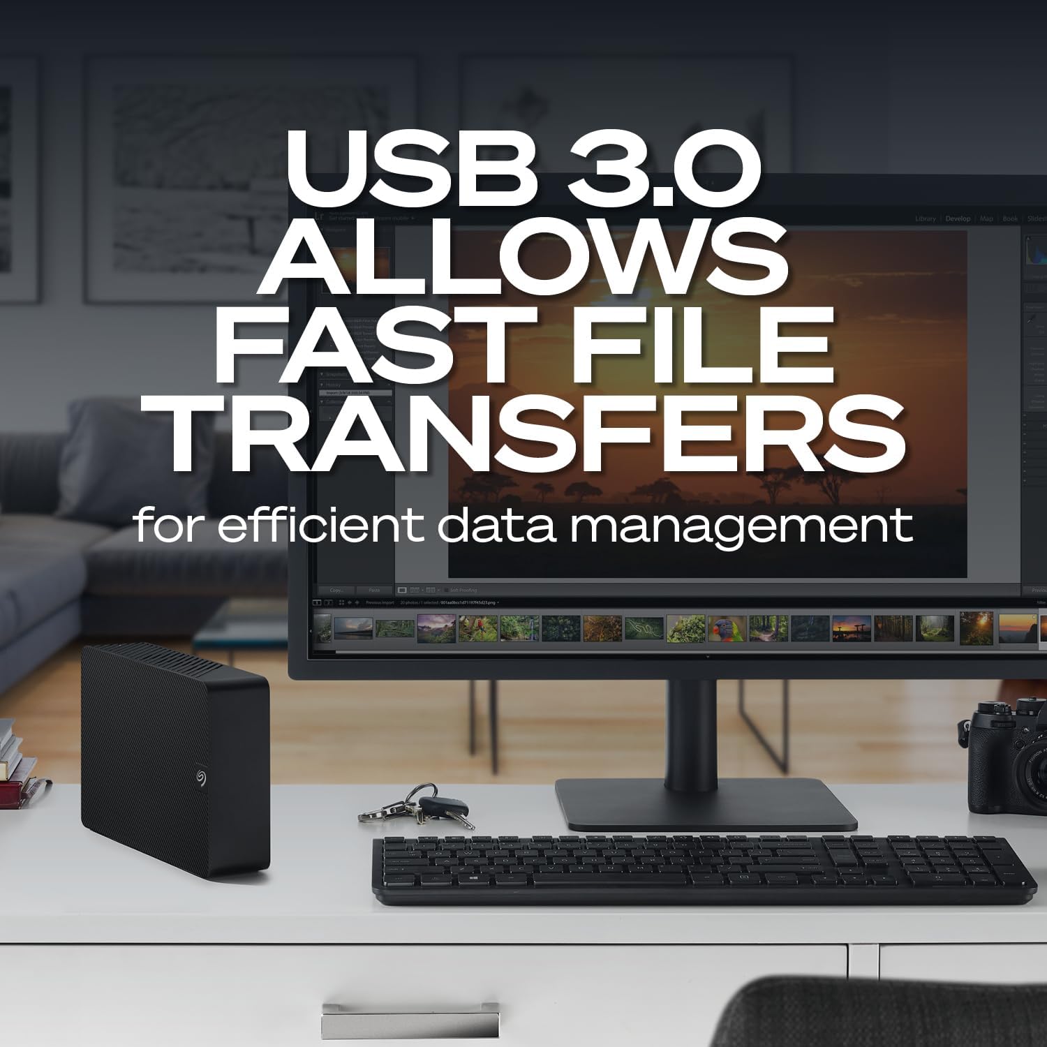 Seagate Expansion 8TB External Hard Drive HDD - USB 3.0, with Rescue Data Recovery Services (STKP8000400) - Image 6