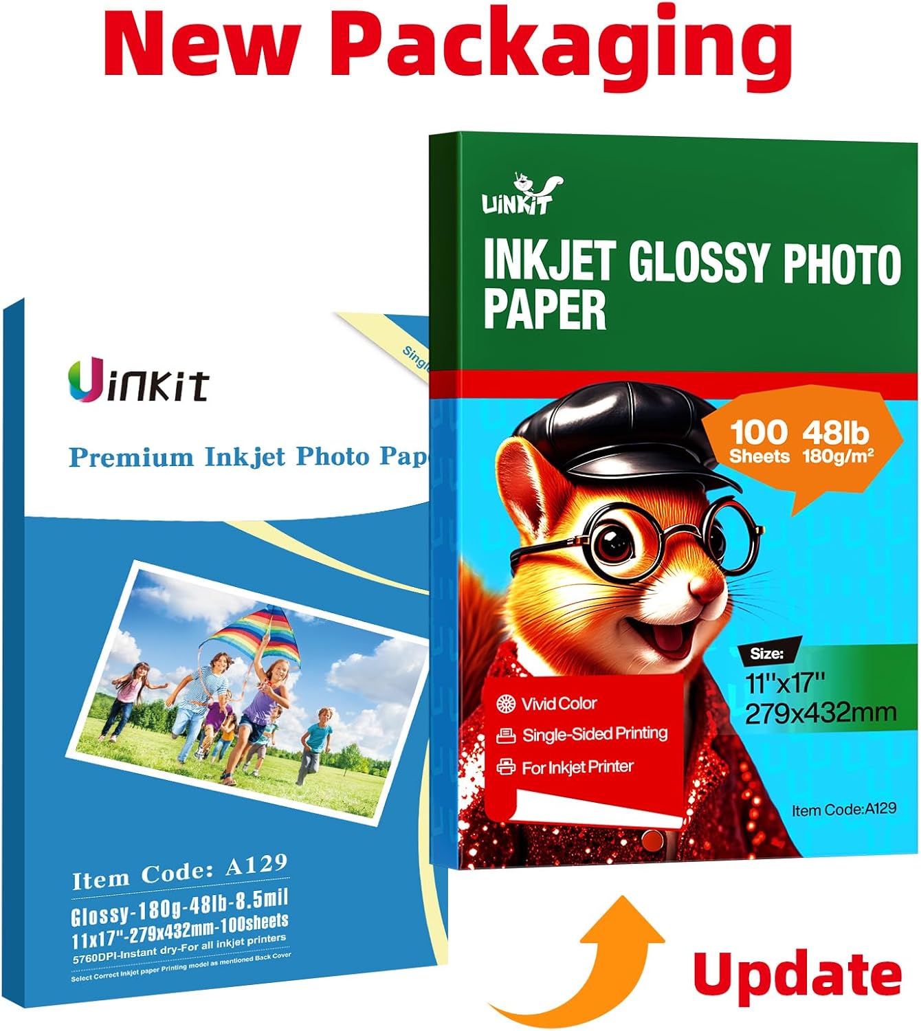 Uinkit 11x17 100 Sheets Photo Paper Glossy Inkjet 48lb Single Side Print Poster Playbill Obituary Papers for Funerals Bulletin Gallery Show Photographic 11 x 17 Copy Printing A3 Value Packed - Image 3
