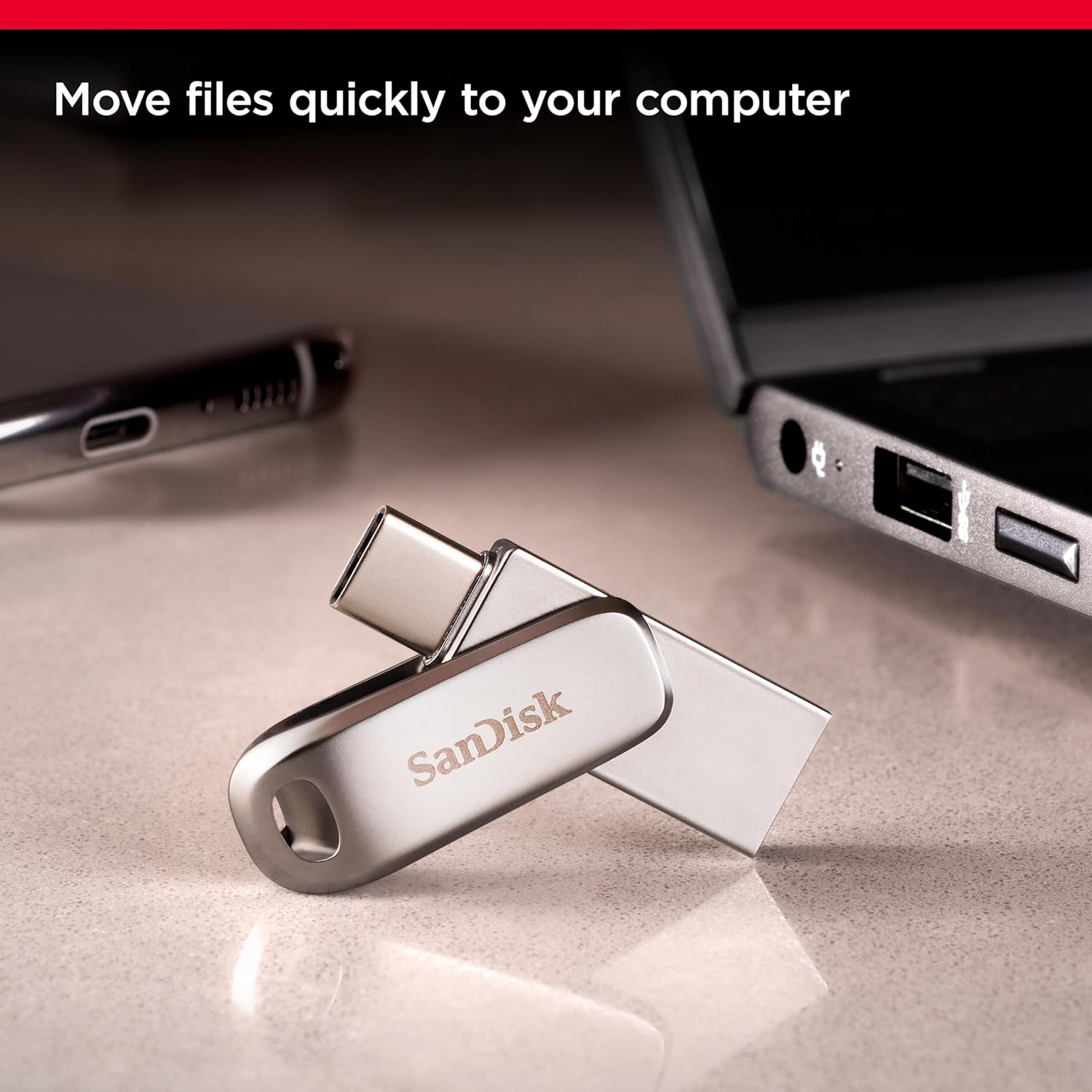 SANDISK 256GB Ultra Dual Drive Luxe USB Type-C - Up to 400MB/s - SDDDC4-256G-GAM46 - Image 4