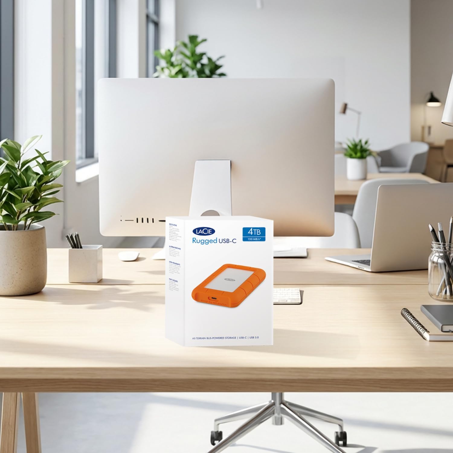 LaCie Rugged 5TB Portable External HDD - USB 3.0/2.0 Compatible, Shock/Dust/Rain Resistant for Mac & PC, Orange, Grey - Image 10