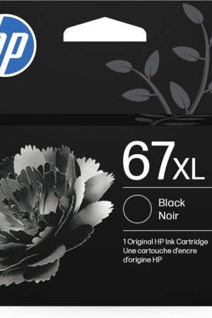 HP 67XL Black High-Yield Ink Cartridge | Works with DeskJet 1255, 2700, 4100, Envy 6000, 6400 Series | Eligible for Instant Ink | 3YM57AN | Packaging May Vary