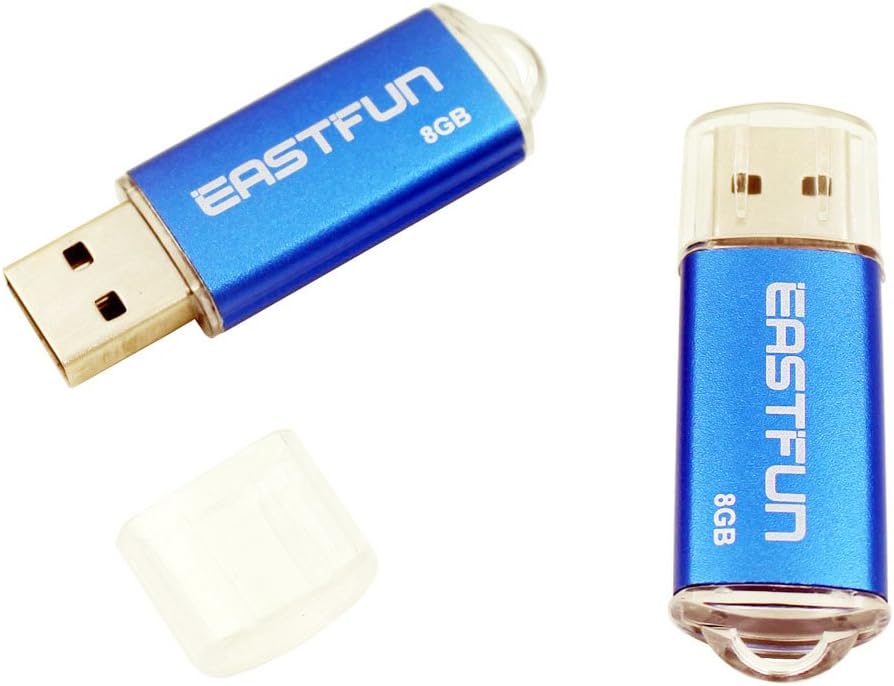EASTFUN 5Pcs 8GB USB Flash Drive USB 2.0 Flash Memory Stick Thumb Stick Pen(Five Mixed Colors: Blue Purple Rose Green Gold) - Image 8