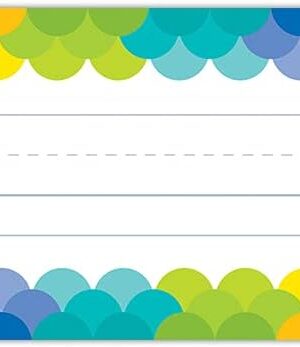 CTP Painted Palette Rainbow Scallops Name Plates, Set of 36, 9.5” x 3.25” Each (Creative Teaching Press 4401)