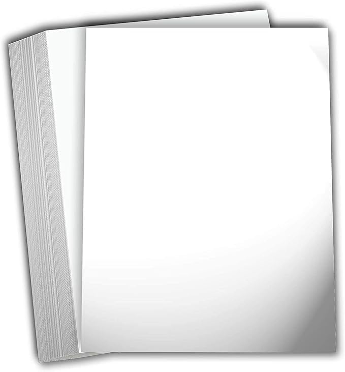 Hamilco White Glossy Paper 8.5x11" for Laser Printing 80 lb Text 500 Sheets