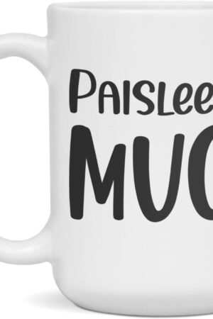 Custom personalized Paislee's mug unique gift, 15-Ounce White