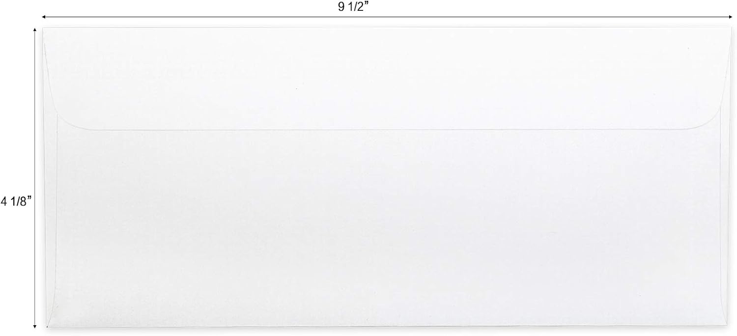 HERKKA #10 Security Self-Seal Envelopes, No.10 Windowless Bussiness Envelopes, Security Tinted with Printer Friendly Design - Size 4-1/8 x 9-1/2 Inch - White - 24 LB - 500 Pack - Image 2