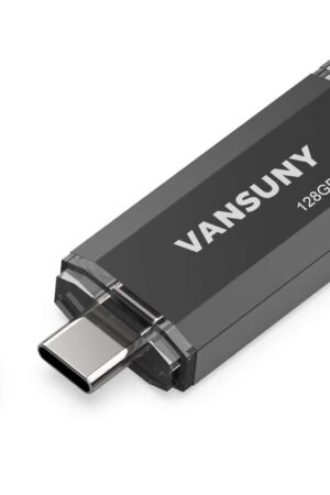 Vansuny 128GB USB C Flash Drive 2 in 1 OTG USB 3.0 + Type C Memory Stick with Keychain Dual Type C Thumb Drive Photo Stick Jump Drive for Android Smartphones, Computer, Tablet, PC