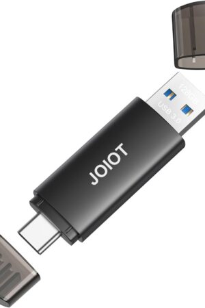 JOIOT 128GB USB C Flash Drive Dual USB 3.0 Flash Drive Type C + USB A Portable Type-C Flash Drive 2-in-1 USB-C Thumb Drive for Smartphone Tablet Computer Mac iPhone 15 Black