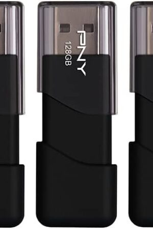 PNY P-FD128X5ATT03-MP 128GB Attaché 3 USB 2.0 Flash Drive, Black (Pack of 5)