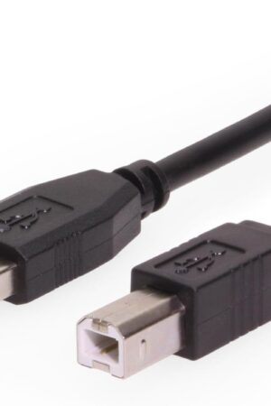USBGear 2ft. Black USB 2.0 A to B Device Cable