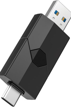 RAOYI 64GB USB C Flash Drive 2 in 1 Type C + USB 3.0 Flash Drive Dual OTG Retractable Type-C Thumb Drive Portable Memory Stick for iPhone 17/16/15 iPad Pro Android Smartphone Tablet PC (Black)