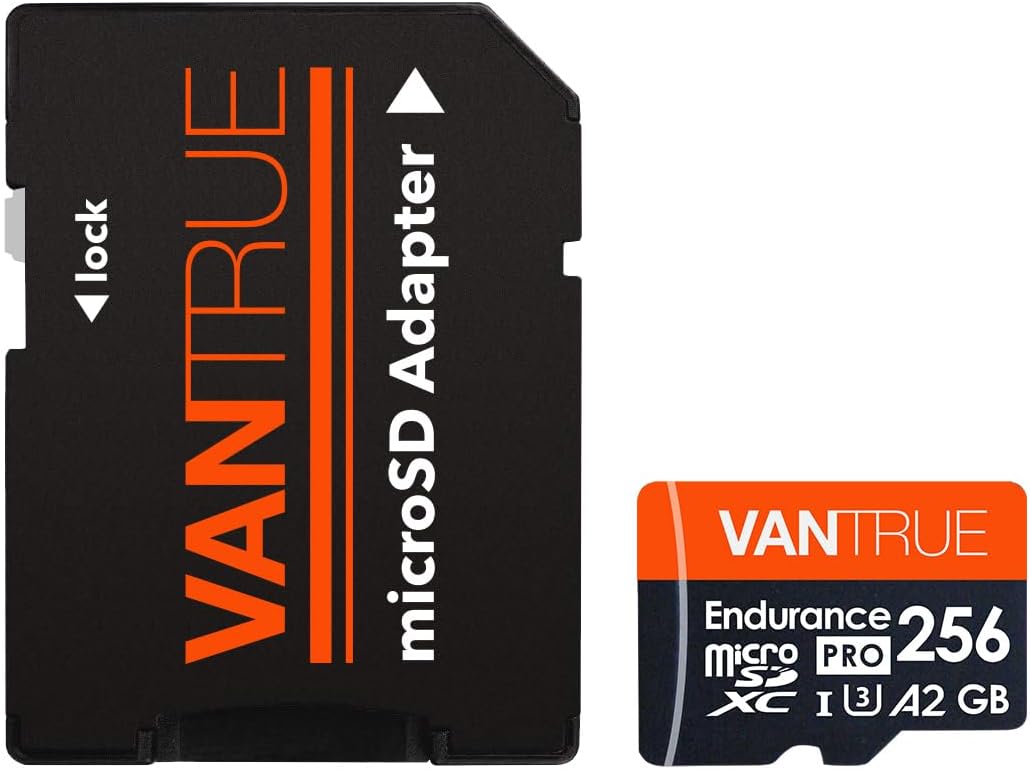 Vantrue 256GB microSDXC UHS-I U3 4K UHD Video High Speed Transfer Monitoring SD Card with Adapter for Dash Cams, Body Cams, Action Camera, Surveillance & Security Cams - Image 2
