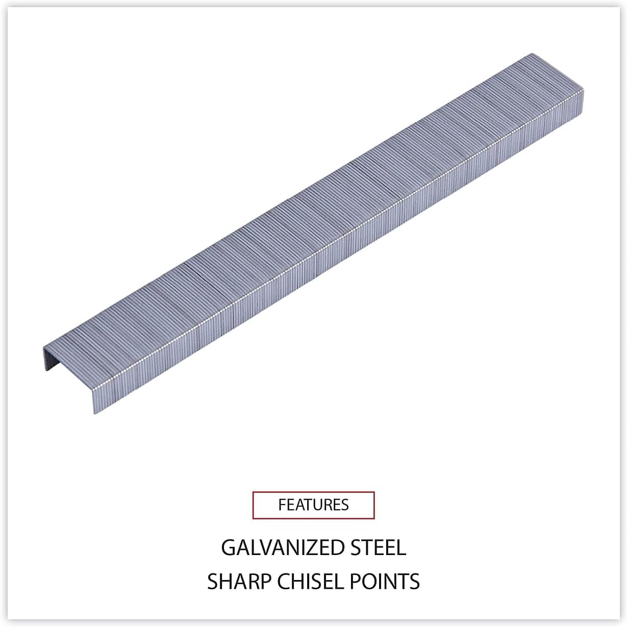 Universal Standard Staples, Chisel Point, Steel, 5000 / Box, Pack of 5 - Image 6