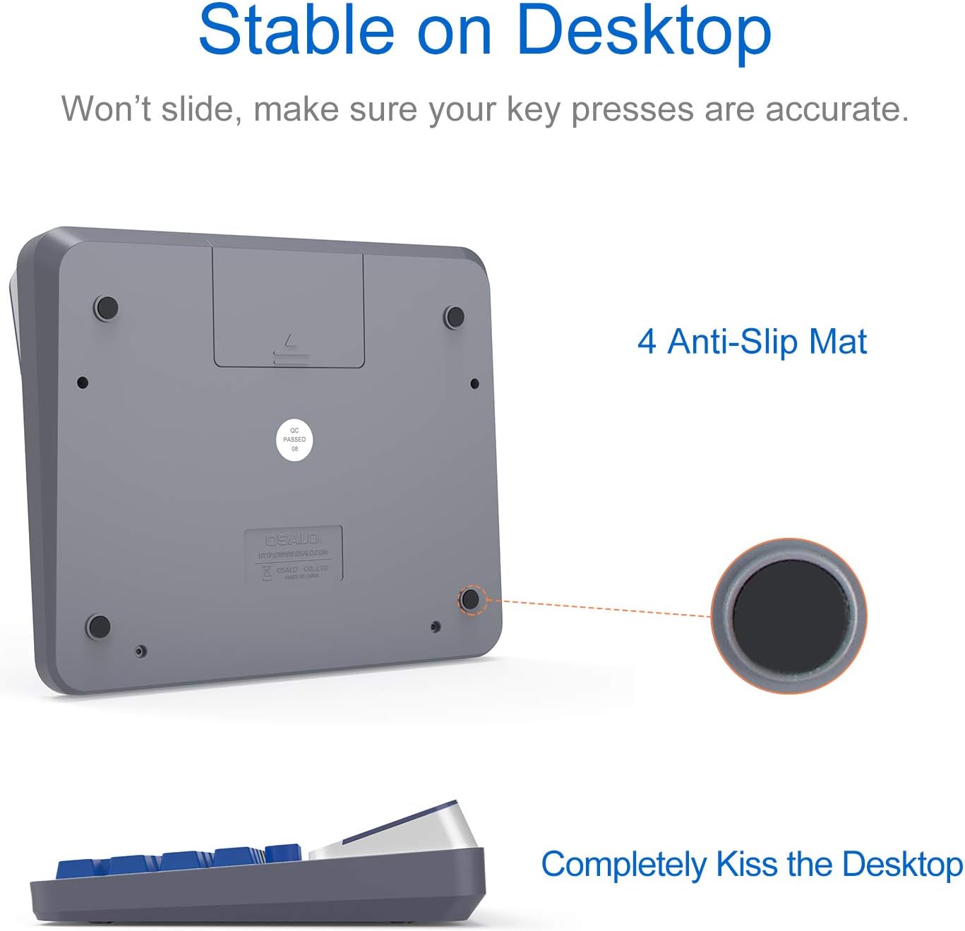 Desktop Calculator Extra Large 5-Inch LCD Display 12-Digit Big Number Accounting Calculator with Giant Response Button, Battery & Solar Powered, Perfect for Office Business Home Daily Use(OS-6815) - Image 6