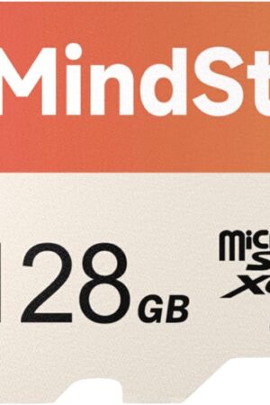 Micro SDXC 128GB Memory Card, MindStor 90MB/s Read Speed TF Card with Adapter, U1, A1, HD 1080P Video Loop Recording Support, for Security Camera, Dash Cam, 1 Pack