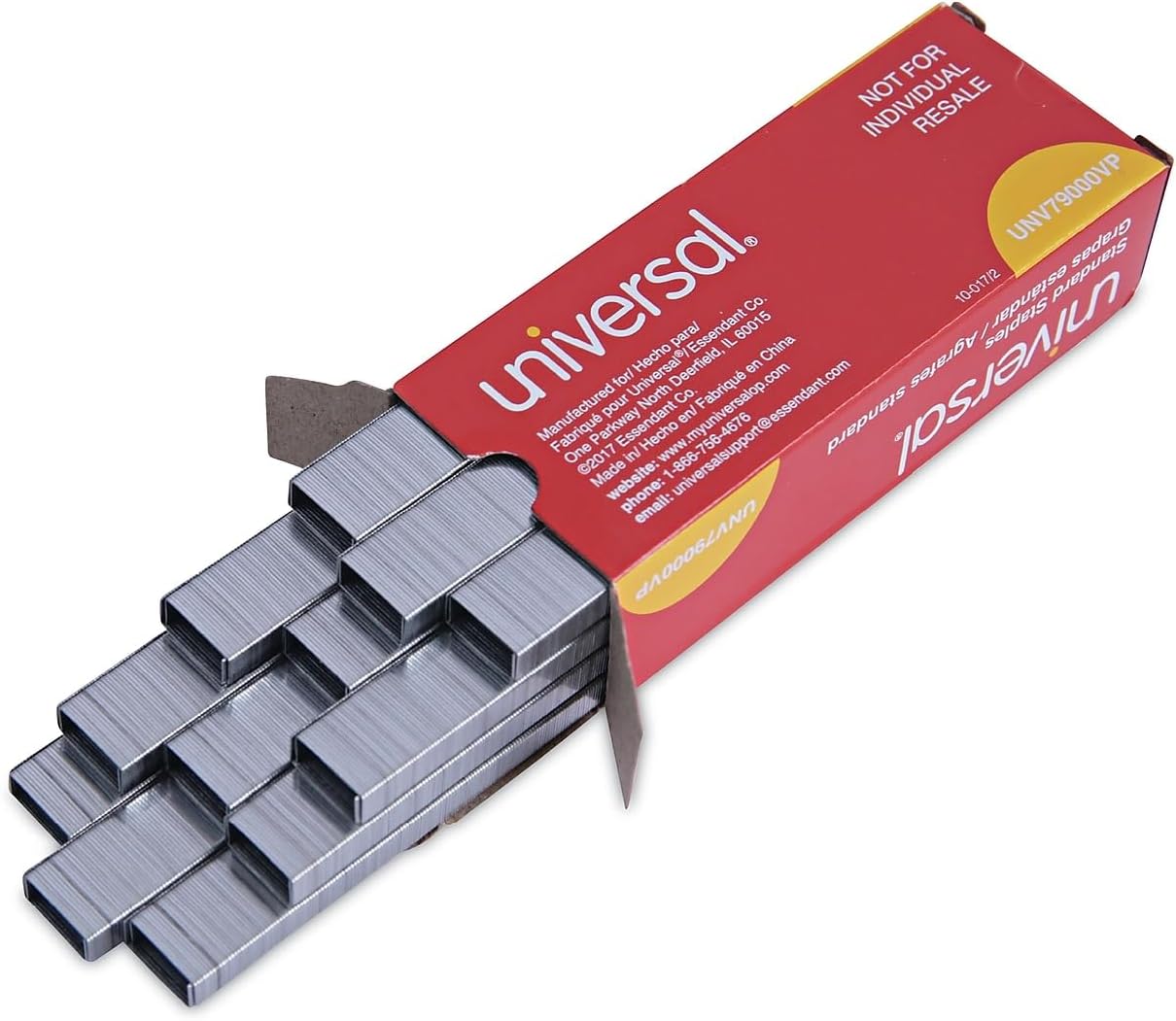 Universal Standard Staples, Chisel Point, Steel, 5000 / Box, Pack of 5 - Image 2