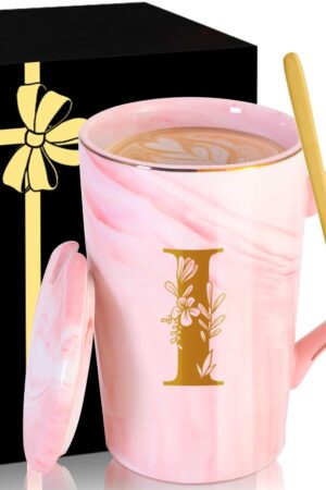 MNZZ Personalized Ceramic Coffee Mug with Lid Tea Cup Women Thank you Appreciation Gratitude Gifts Female Teacher End of Year School Bus Driver Nurse Pastor Team Mom Coach Guard Scout Leader Doctor,I