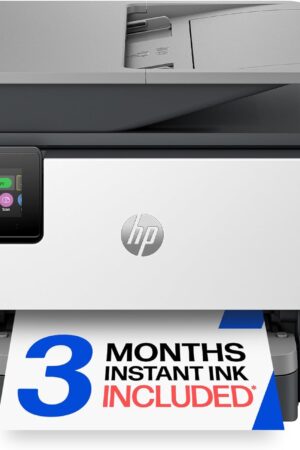 HP OfficeJet Pro 9125 Wireless All-in-One Color Inkjet Printer, Print, Scan, Copy, Fax, ADF, Duplex Print/scan, Best-for-Office, 3 Month Trial of Instant Ink Included, AI-Capable (C2VZ0A)