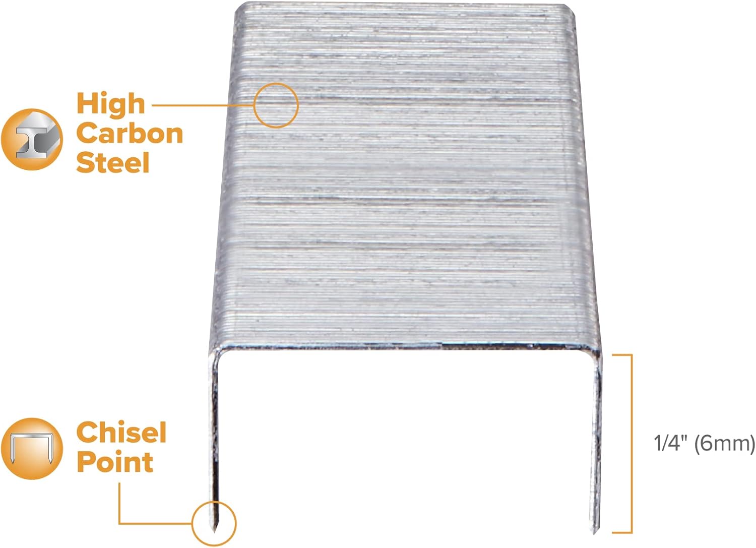 Bostitch Office Bostitch SBS1914CP Standard Staples, 1/4" Leg Length (Box of 5000) - Image 2