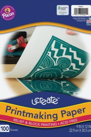 UCreate Printmaking Paper, White, 9" x 12", 100 Sheets