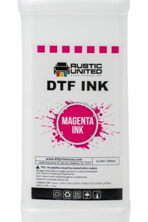 Premium DTF Ink, 1LT/ 34oz Heat Transfer Printing Direct to Film Refill for All DTF Printers Epson ET-8550, L1800, L800, R2400, P400, P800, XP15000, R1390, I3200 (Magenta)