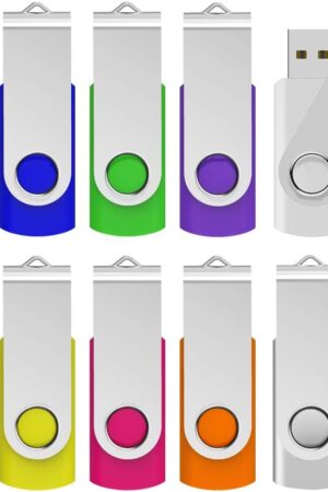 32GB Flash Drive 32gb USB Flash Drive 10 Pack Thumb Drive Memory Stick Swivel Jump Drive Keychain Design, Mixcolored