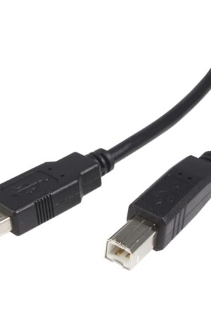 StarTech.com 15 ft USB 2.0 A to B Cable - M/M - USB 2.0 Cable - Black - USB Type A (M) to USB Type B (M) (USB2HAB15)