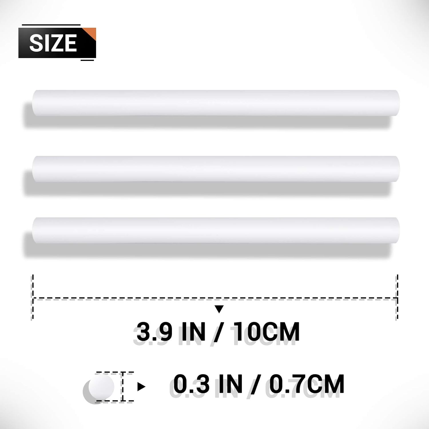 ENPOINT White Hot Glue Sticks Mini, 72 pcs 3.93 x 0.27 in Hot Melt Glue Adhesive EVA Sticks, White Mini Glue Sticks for Arts Crafts, DIY, Home General Repair, Holiday Gift Crafts, Bonding, Decoration - Image 2