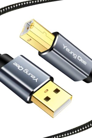 Printer Cable 3 ft, USB Printer Cable High Speed USB 2.0 A Male to Type B Male Scanner Cord Compatible with HP, Canon, Epson, Dell, Brother, Lexmark, Xerox, Samsung etc (3FT/1M)