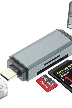 SD Card Reader for iPhone, iPad, USB C SD Card Adapter, Memory Card Readers for Digital Camera Adapters, Support SD, Micro SD, Plug and Play