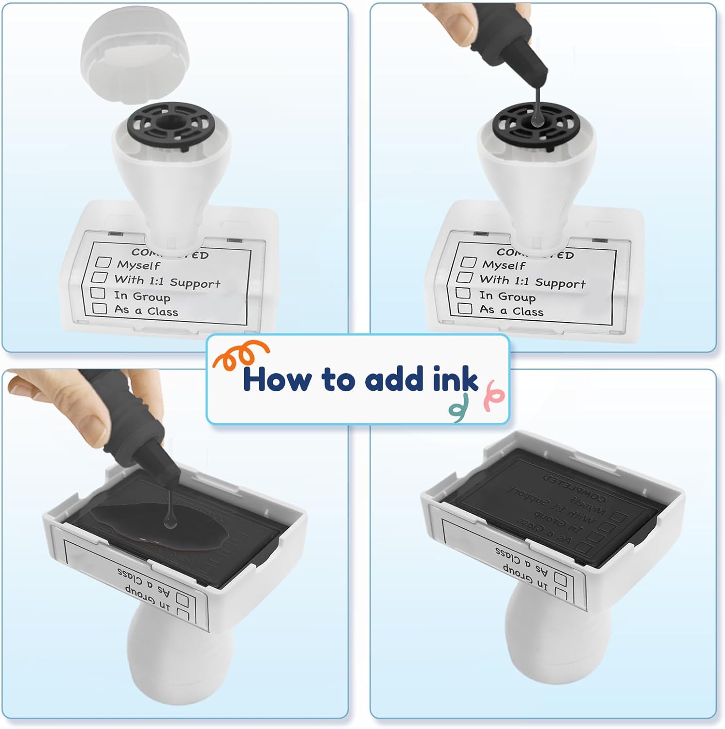 Teacher Stamps,Checkbox Grading Teacher Stamps, Teacher Gifts, Classroom Teacher Stamp, Easy Grading, Improved Efficiency, Happy Teaching (Black) - Image 3