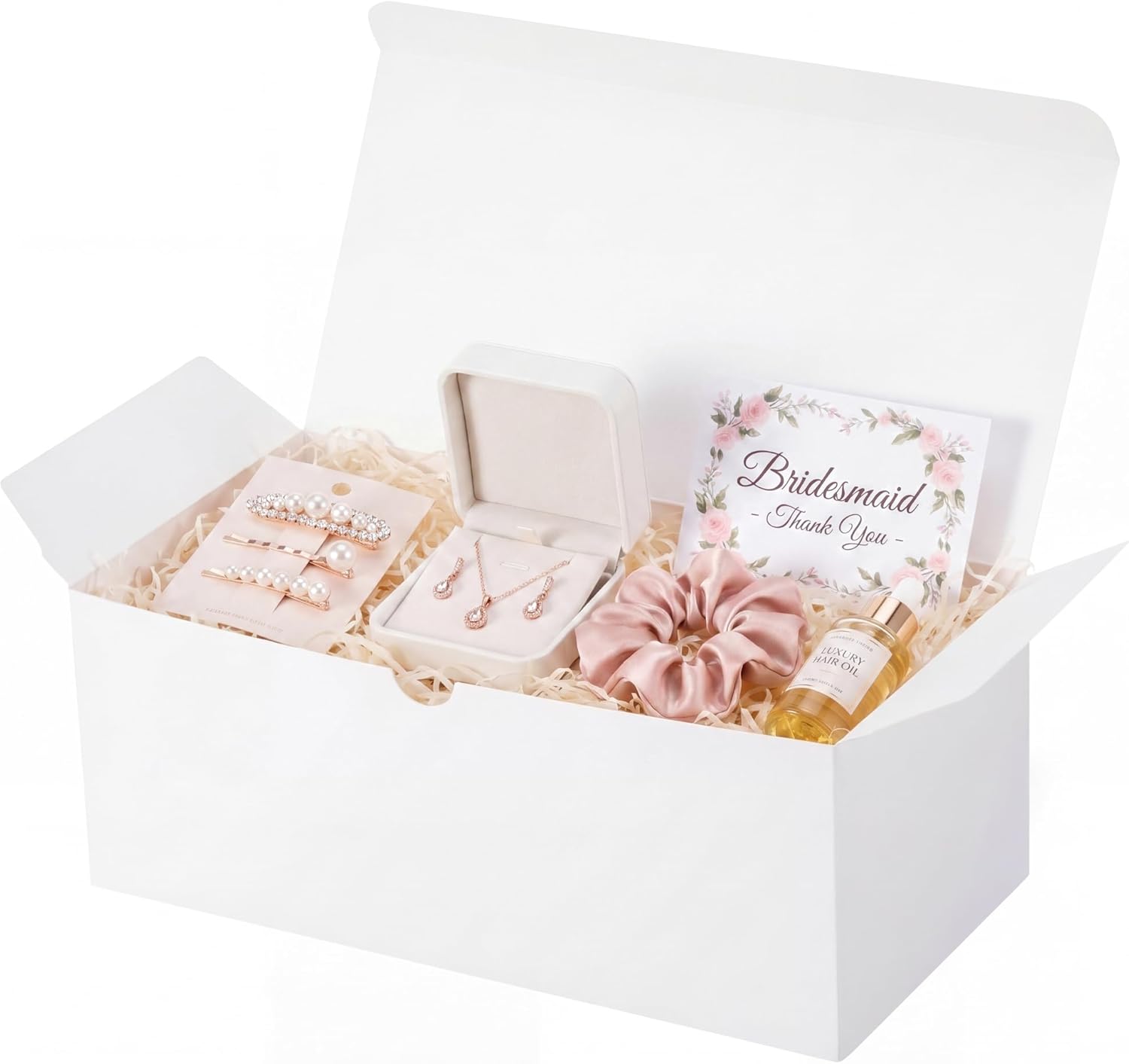 UnicoPak 10x5x4 Inches White Gift Boxes with Lids for Presents, 10 Pack Gift Boxes, Sturdy Cardboard Bridesmaid Proposal Box for Wedding, Baby Shower, Graduation, Corporate Gifts, Christmas