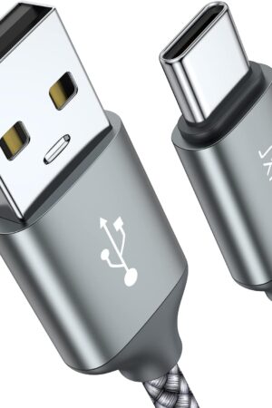 USB Type C Cable,USB A to USB C 3A Fast Charging (3.3ft 2-Pack) Braided Charge Cord Compatible with iPhone 15 16 17 Pro Max,Samsung Galaxy S10 S9 S8 Plus,Note 9 8,A11 A20 A51,LG G7 V30 V35,Moto Z2 Z3