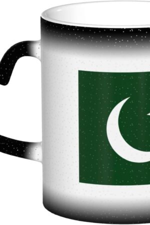 Color Changing Coffee Mug 11 Oz Flag of Pakistan print Heat Sensitive Magic Funny Unique color Tea Cup