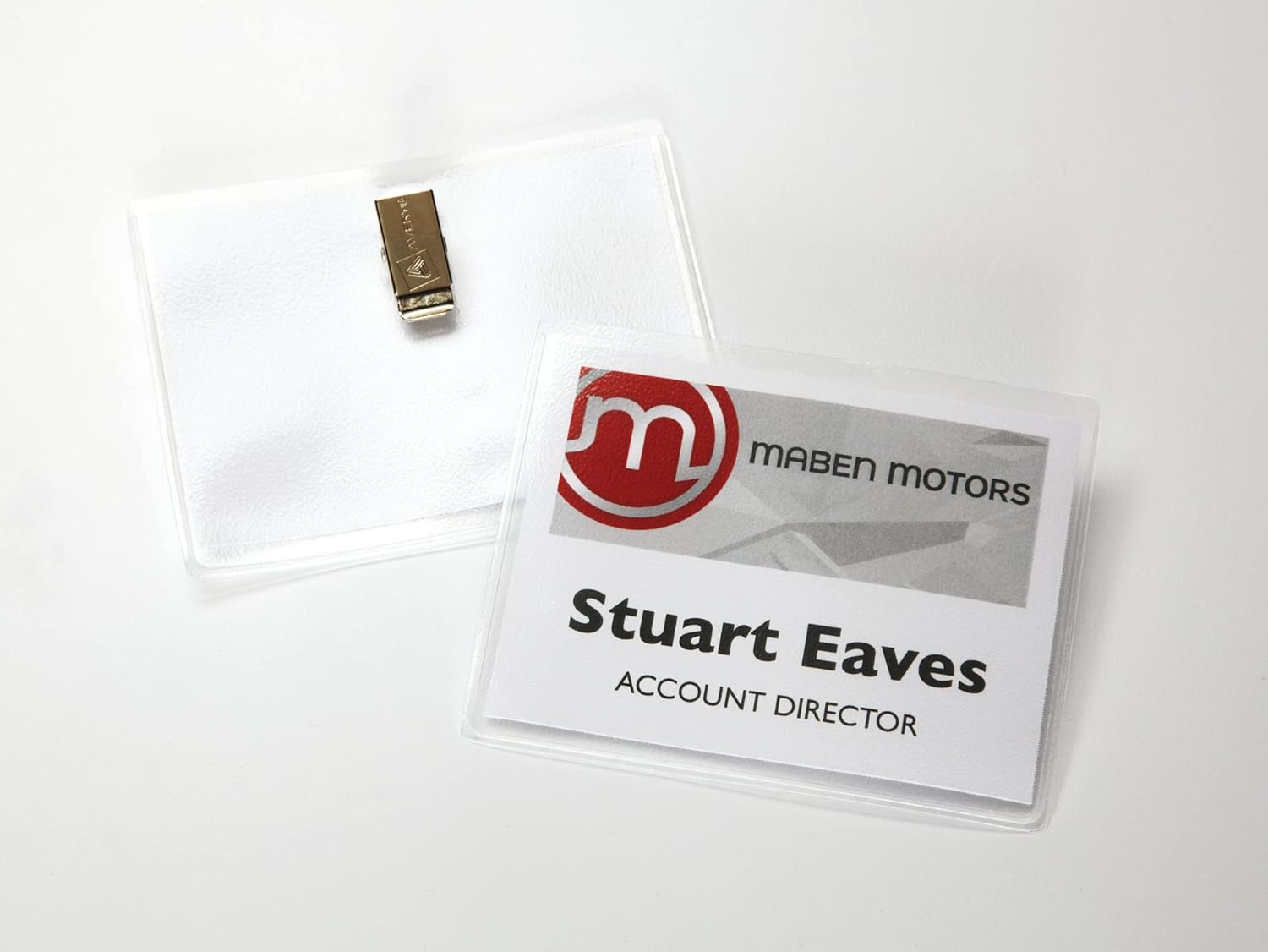 Avery Customizable Name Badges, Clip Style, 3" x 4", Clear Name Tag Holders, White Laser/Inkjet Printable Inserts, 100 Total (74541) - Image 7