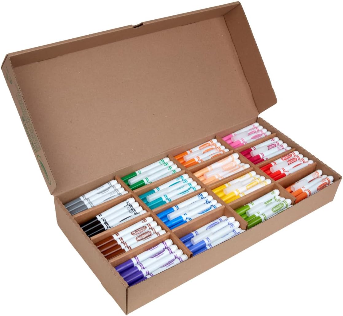 Crayola Broad Line Markers Classpack (256 Ct), Bulk Markers for Kids, Art Supplies for School, Classroom Must Haves, Preschool & Kindergarten Supplies - Image 3