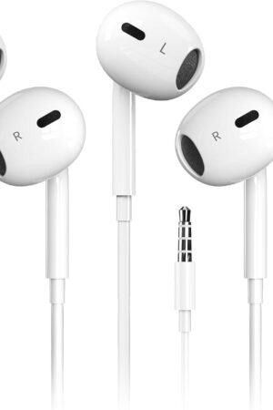 Antool Wired Earbuds,【Ultra Clear Calls & no Noise】 Headphones Earbuds Wired 3.5mm, in-Ear Earphones with Mic, Compatible with iPhone/iPad/Android/Laptop/PC 【2 Pack】