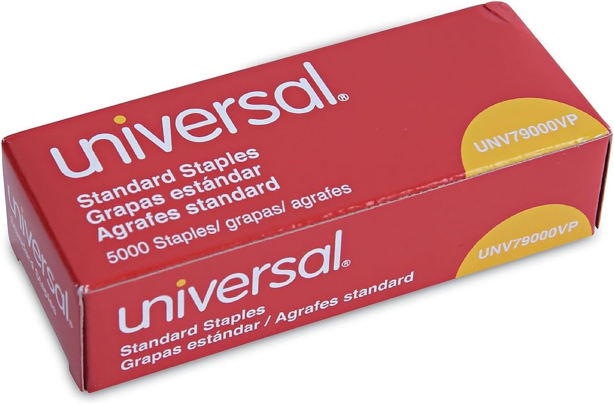 Universal Standard Staples, Chisel Point, Steel, 5000 / Box, Pack of 5 - Image 4
