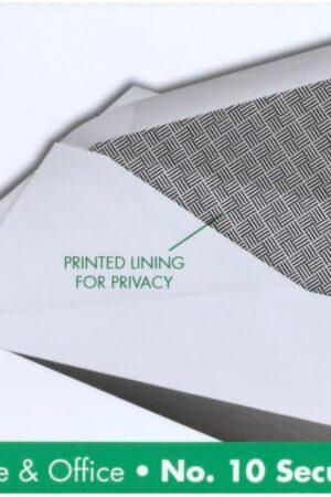 Mead #10 Envelopes, Letter Size, 4-1/8" x 9-1/2", Security Printed Lining for Privacy, Gummed Closure, Windowless, White All-Purpose for Home & Office Mail, 40 Count (75214)