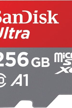SANDISK 256GB Ultra microSDXC UHS-I Memory Card with Adapter - Up to 150MB/s, C10, U1, Full HD, A1, MicroSD Card - SDSQUAC-256G-GN6MA