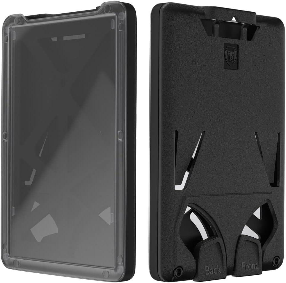 2 Pack - 3 Card Badge Holder Up to Three ID Badges - Heavy Duty Vertical Rigid Hard Plastic Case for Multiple Cards - Polycarbonate - Tactical CAC, Smart & Swipe I'd Holders by Specialist ID (Black) - Image 3