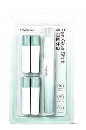 Pen Style Solid Glue Stick, Washable Non-Toxic Glue Pen, Precise Twist-Up Adhesive for School Craft Office Scrapbooking Bullet Journal Invoice Paper, 1 Count(Green)