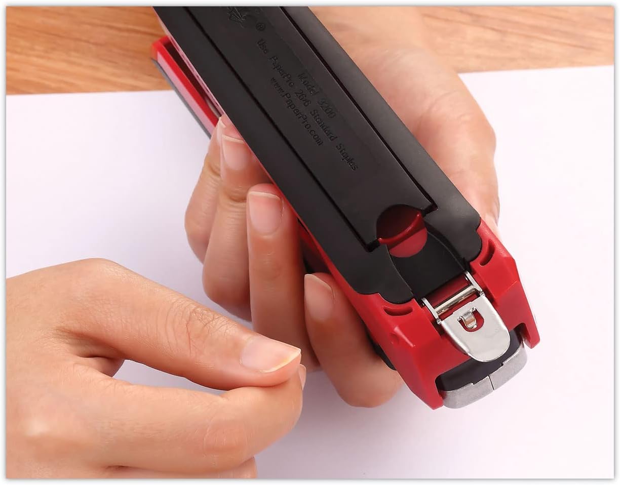 PaperPro-Bostitch 1117 inPOWER Premium Stapler, 28-Sheet Capacity, Red/Silver - Image 6