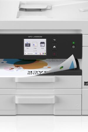 Brother INKvestment 4555 Wireless Color Inkjet All-in-One Printer with 2.7” Color Touchscreen and 2 Paper Trays | Includes Refresh Subscription Trial(1) (MFC-J4555DW)