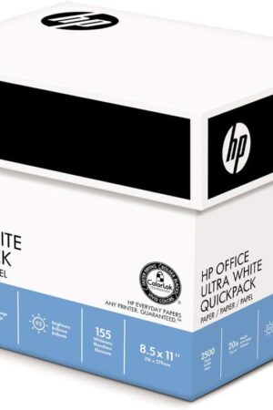 HP Printer Paper | 8.5 x 11 Paper | Office 20 lb | 5 Ream - 2,500 Sheets | 92 Bright | Made in USA - FSC Certified | 172160C
