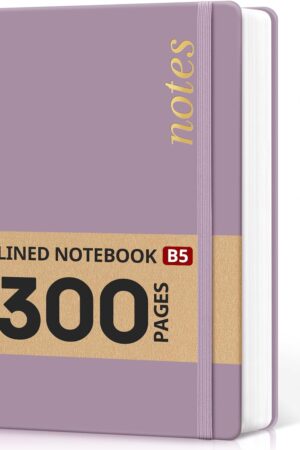 Lined Spiral Notebook Journal for Work, 300 Pages Thick B5 (7.1"x10") College Ruled Journal for Women & Writing, Hardcover Notebook for Note Taking, Perfect for Office Home School Supplies, Purple