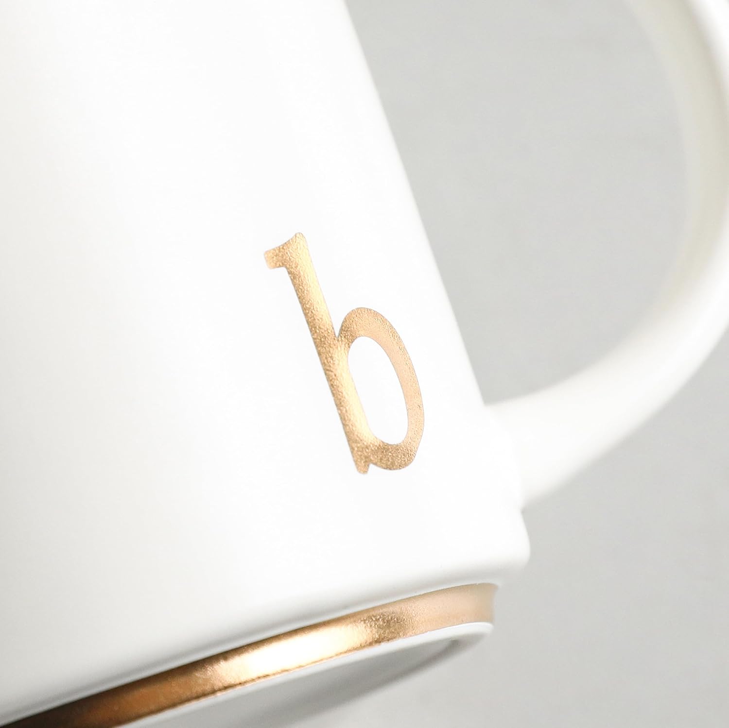 COLLECTIVE HOME - Monogram Ceramic Mugs, 15 oz Golden Initial Coffee Cups, Elegant Alphabet Tea Mugs, Elegant Personalized Mug with Gift Box, Luxurious Cups for Office and Home (b) - Image 7
